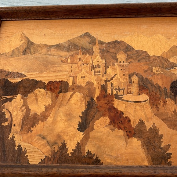 Vtg Buchschmid & Gretaux Stuttgart-Vaihingen wood inlay made in Germany - Picture 8 of 8